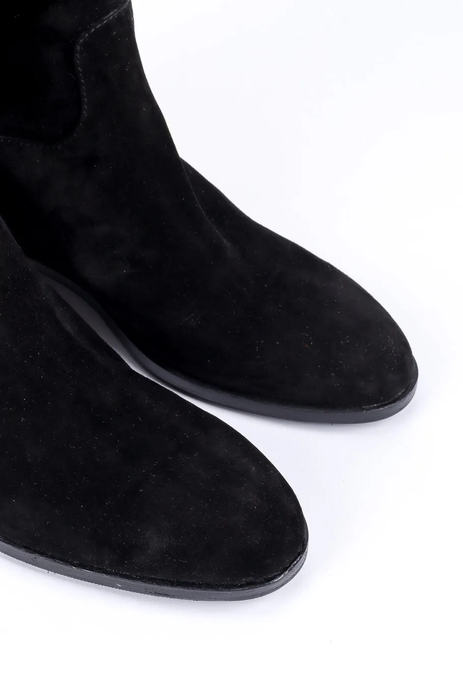 Chain Trim Suede Boots