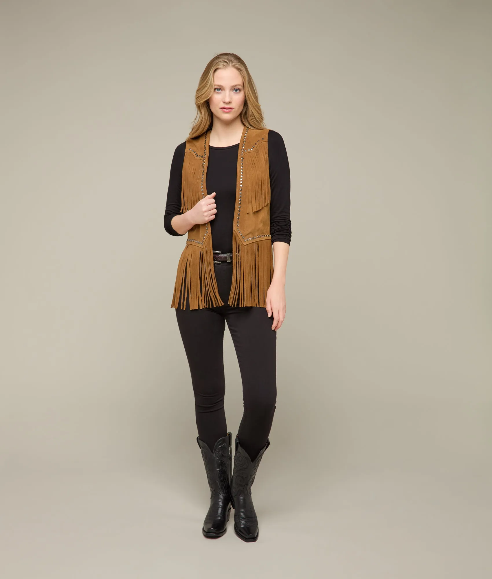 Chelsea Suede Vest :: Brown