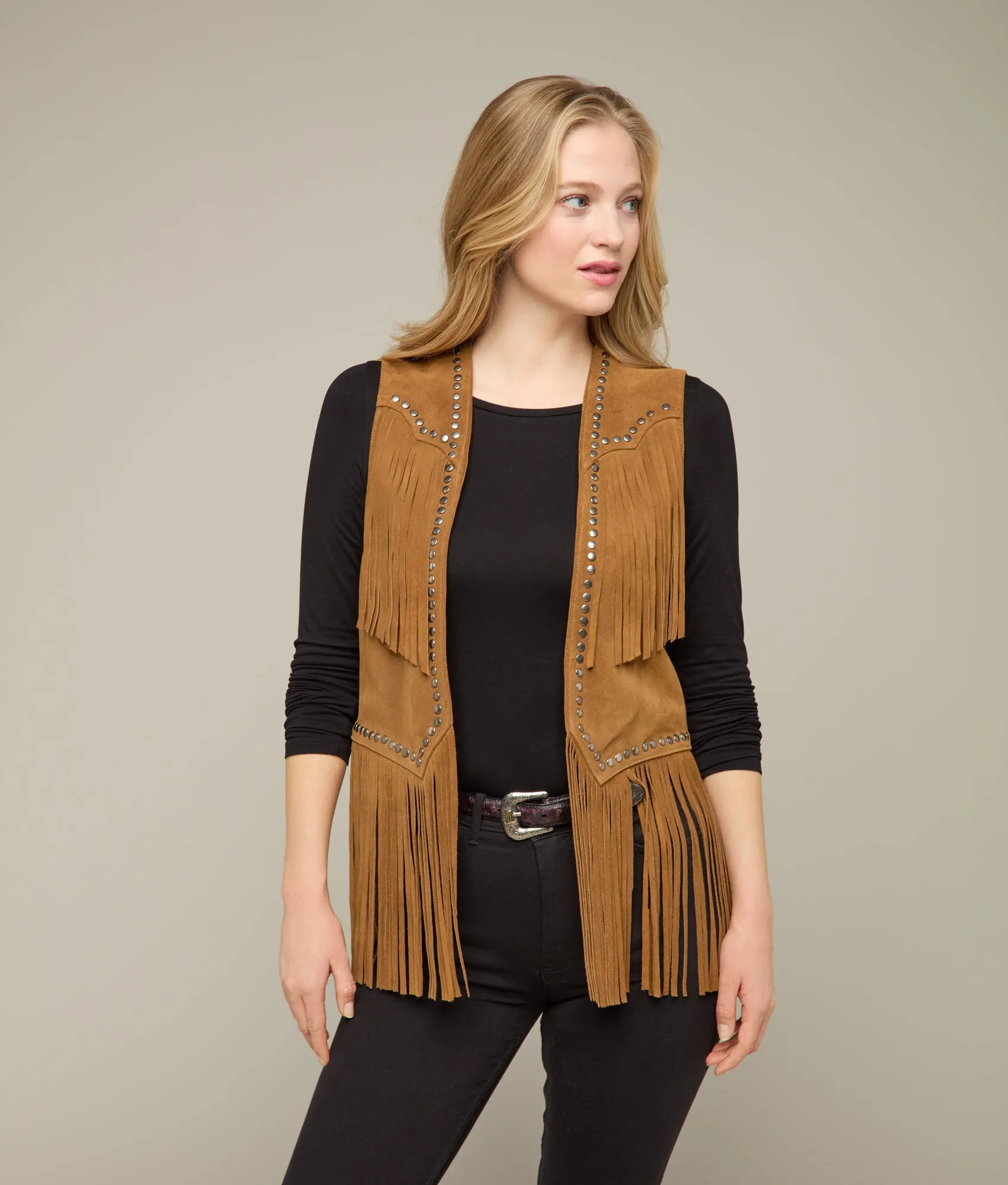 Chelsea Suede Vest :: Brown