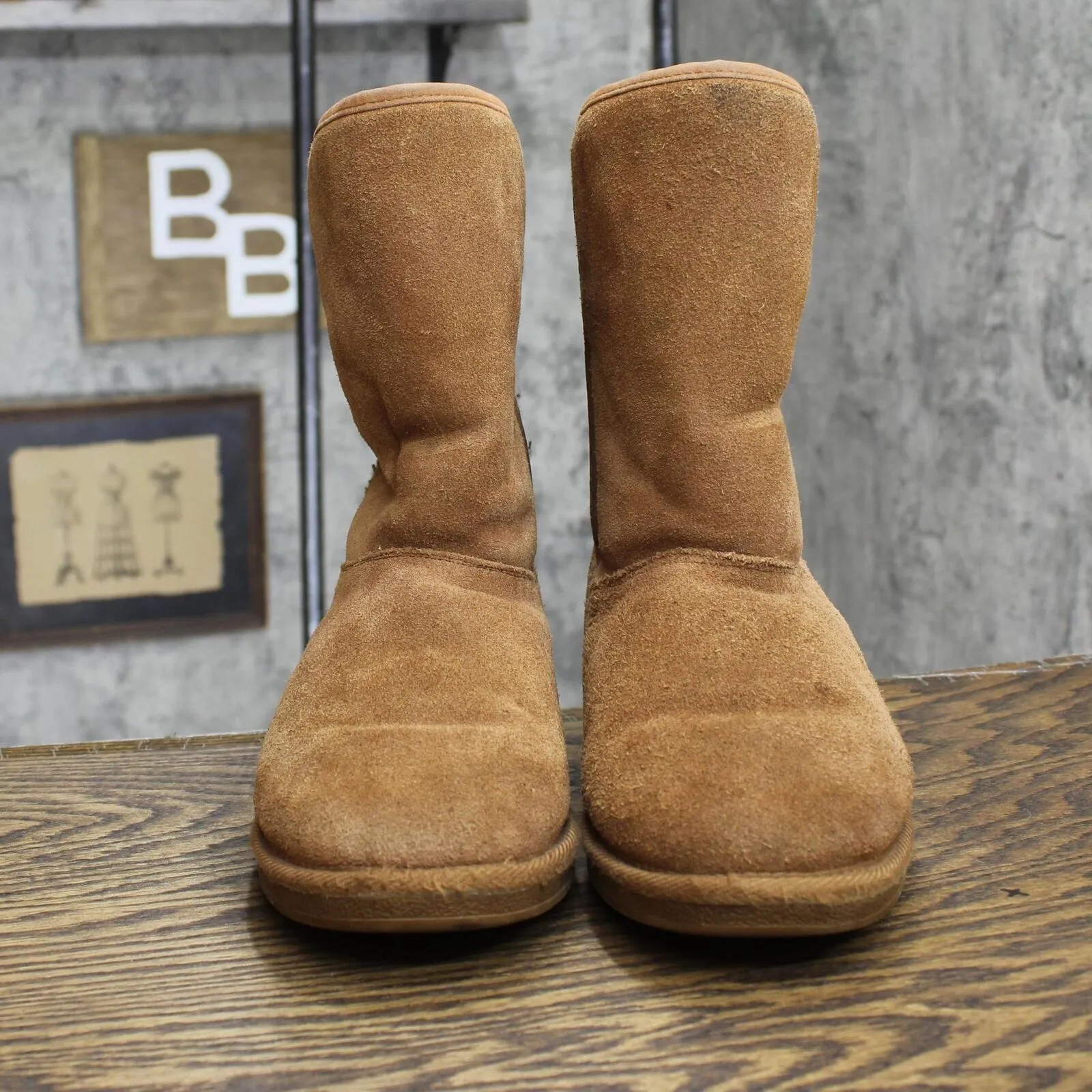 Clarks Womens Lambs fur Lined Leather Pull On Cozy Boots 1666899a64e60c Brown 8M