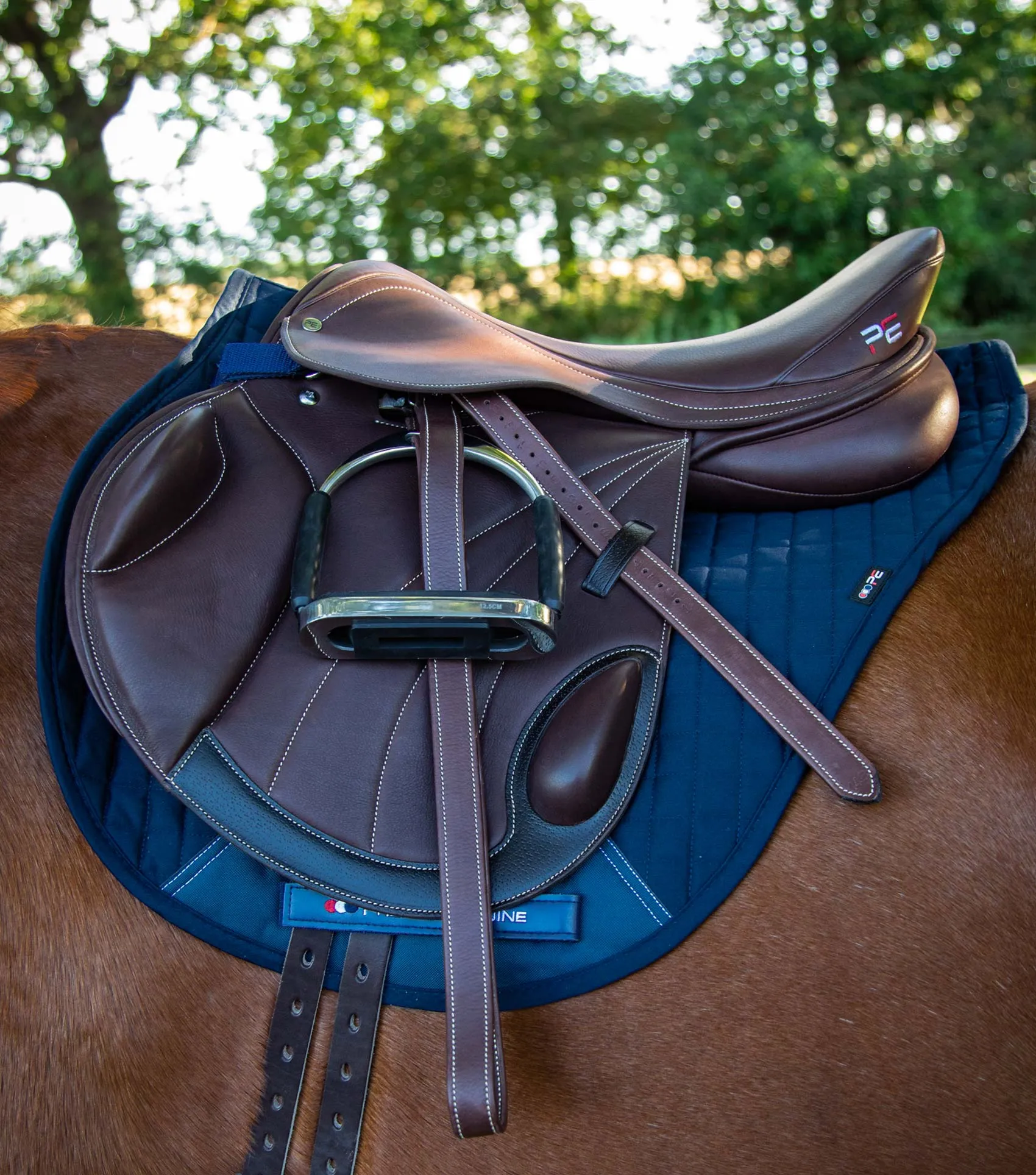 Close Contact Cotton Cross Country Saddle Pad Navy