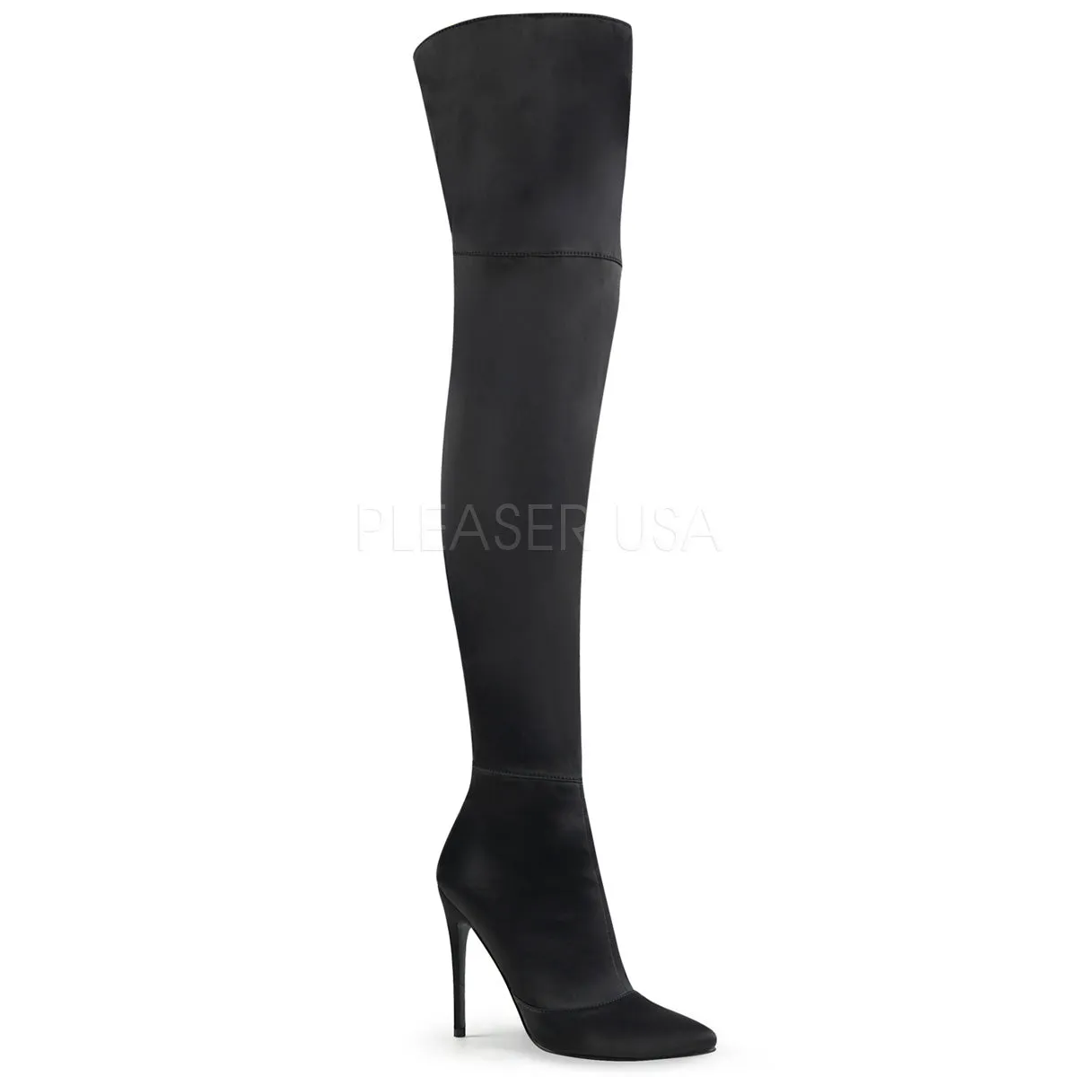 COURTLY-3012  Black Stretch Satin