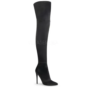 COURTLY-3012  Black Stretch Satin