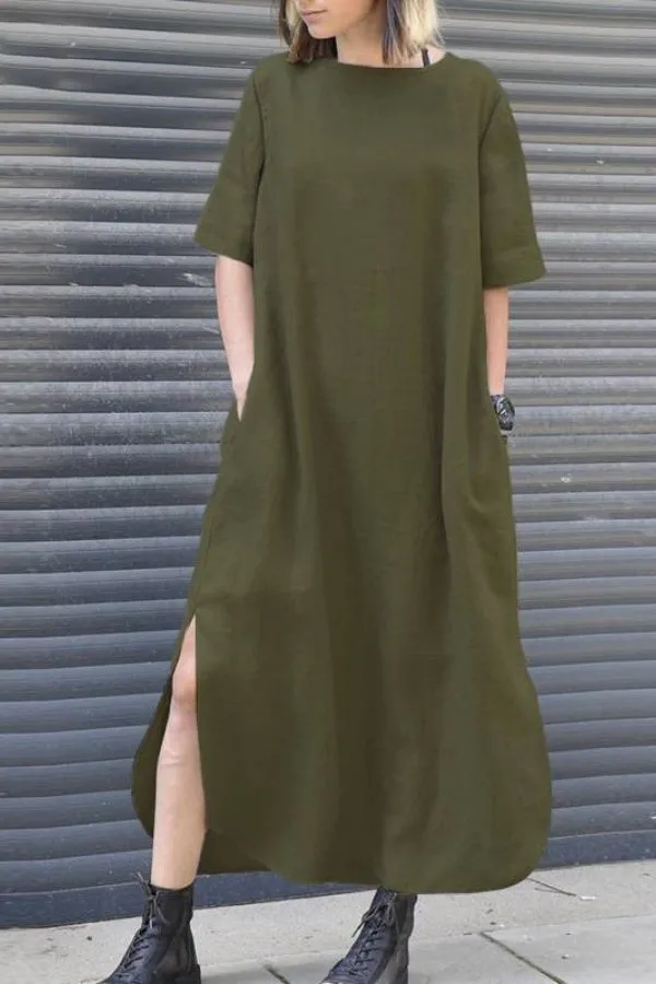 Cozy Cotton Maxi Dress