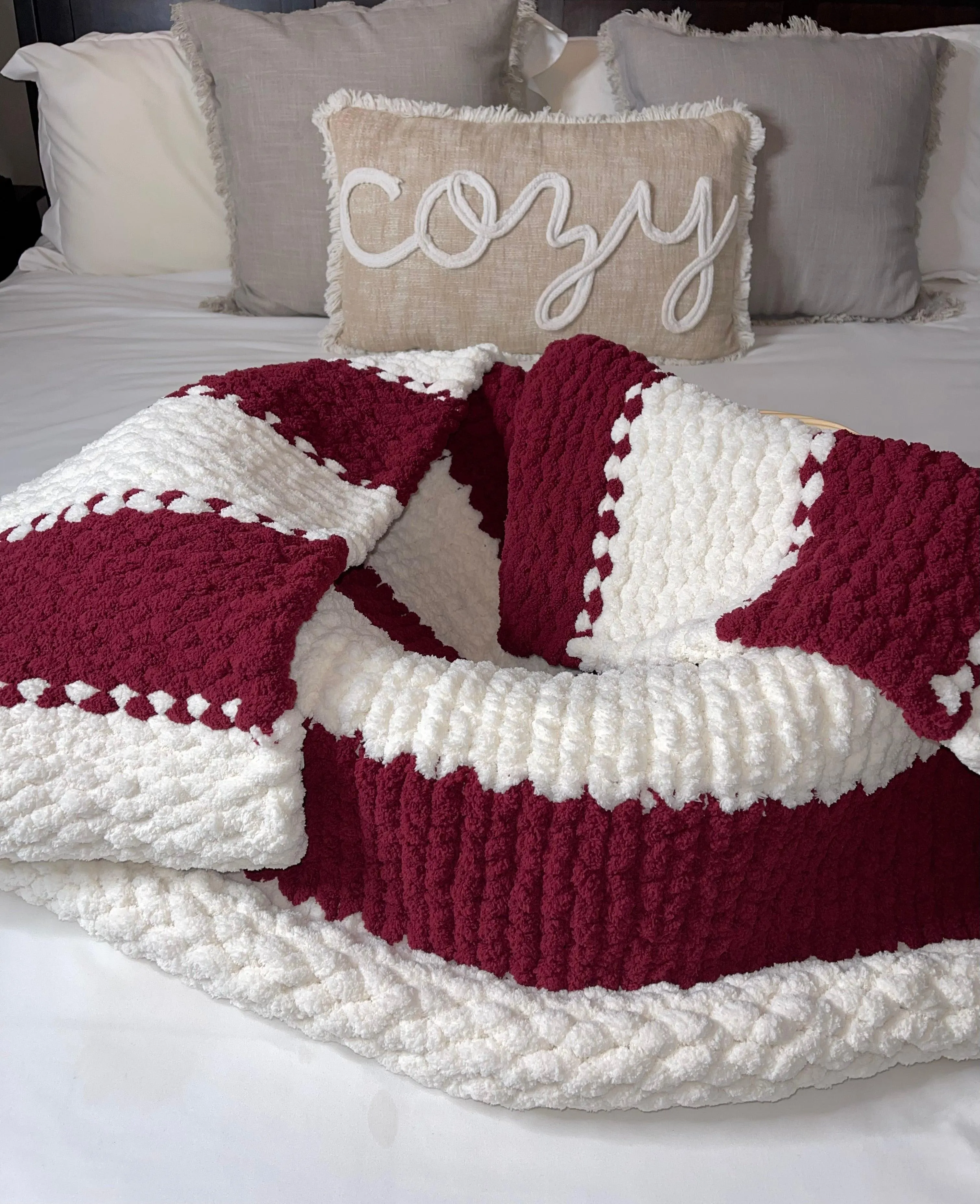 Crimson Cozy Throw