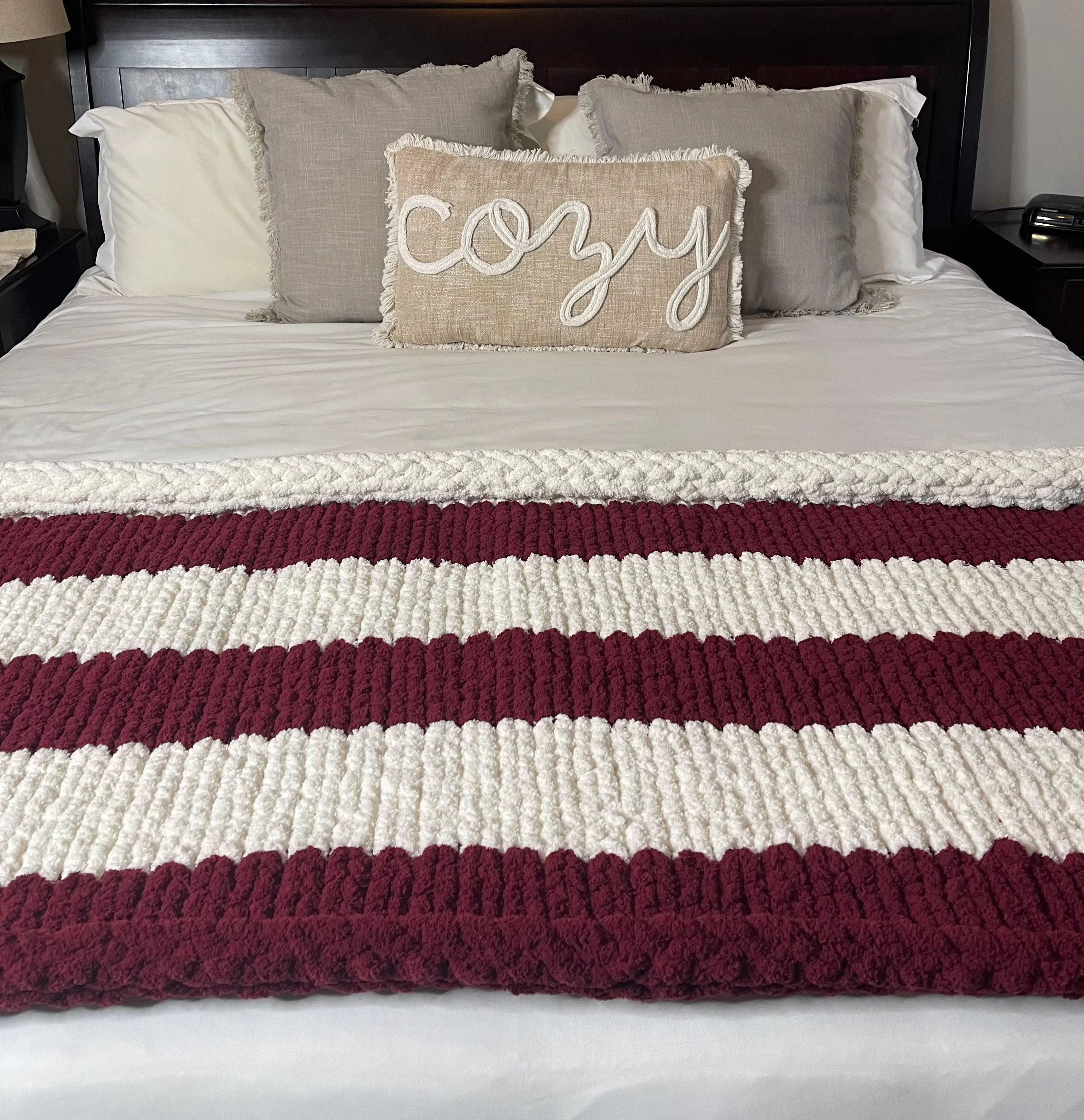 Crimson Cozy Throw