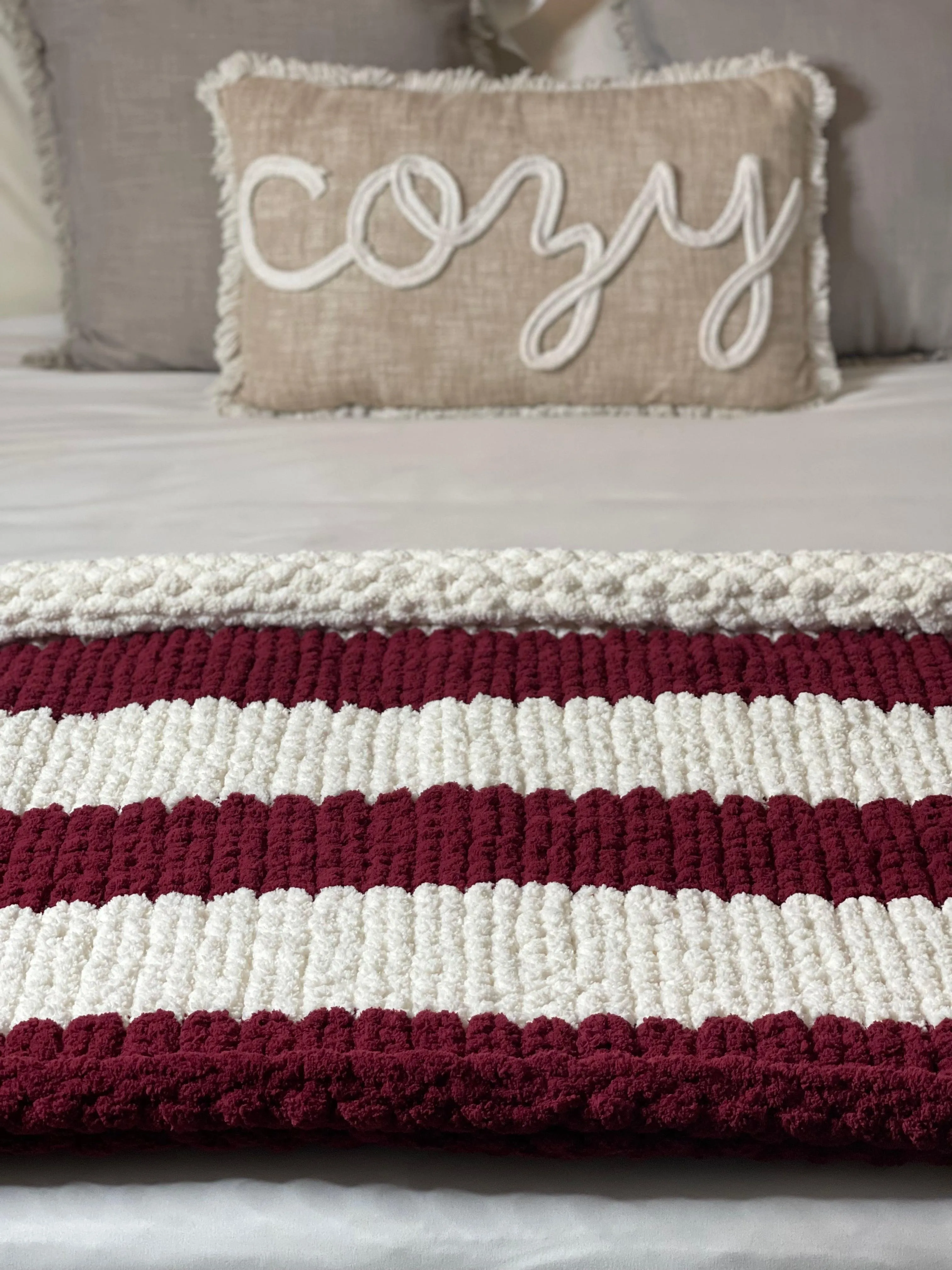 Crimson Cozy Throw