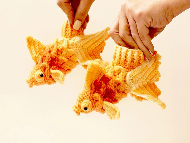 Crocodile Stitch Goldfish Booties (Baby Sizes)
