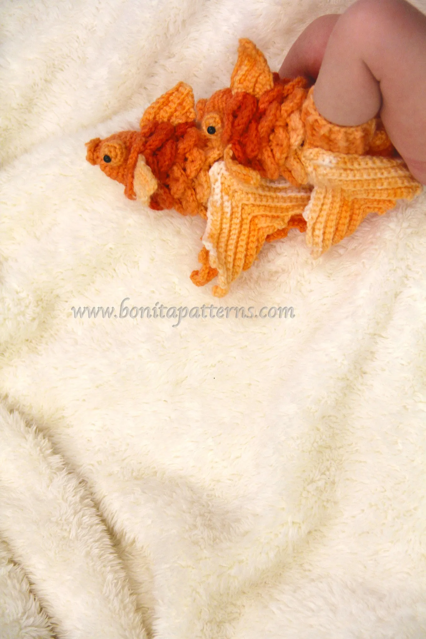Crocodile Stitch Goldfish Booties (Baby Sizes)