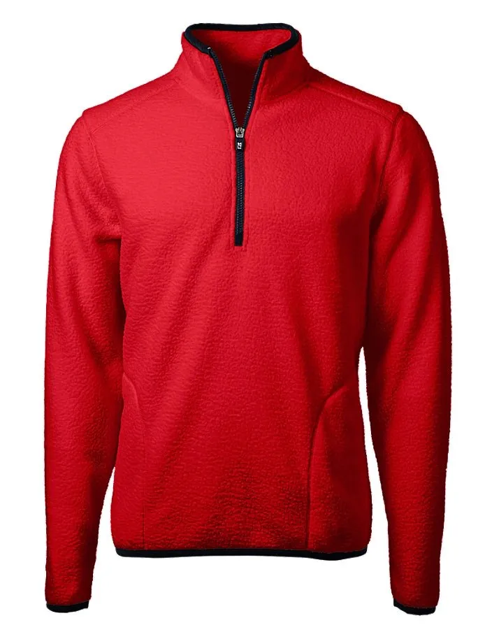 Cutter & Buck Men's Cascade Eco Sherpa Fleece Quarter Zip Jacket