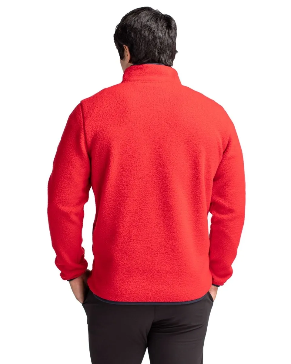Cutter & Buck Men's Cascade Eco Sherpa Fleece Quarter Zip Jacket