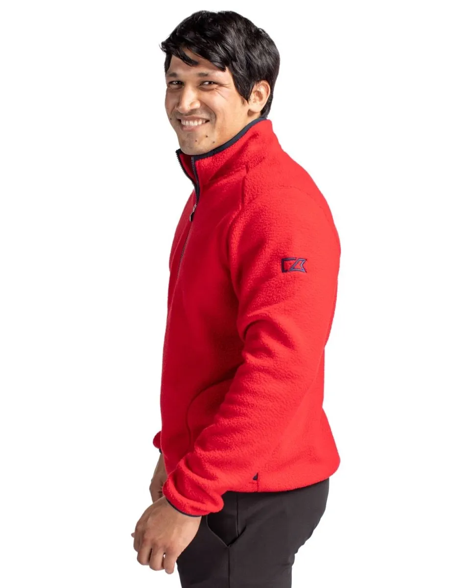 Cutter & Buck Men's Cascade Eco Sherpa Fleece Quarter Zip Jacket