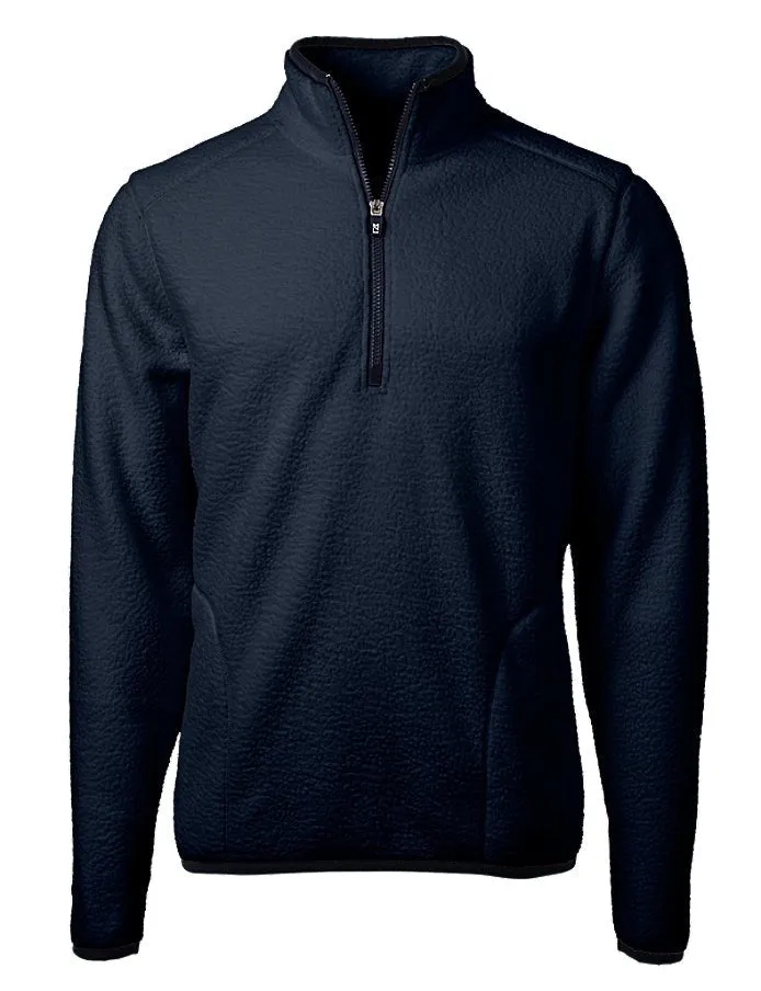 Cutter & Buck Men's Cascade Eco Sherpa Fleece Quarter Zip Jacket