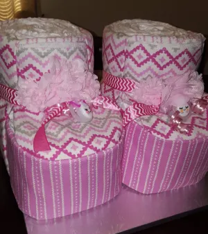 Diaper Cake - Baby Booties (Girl)