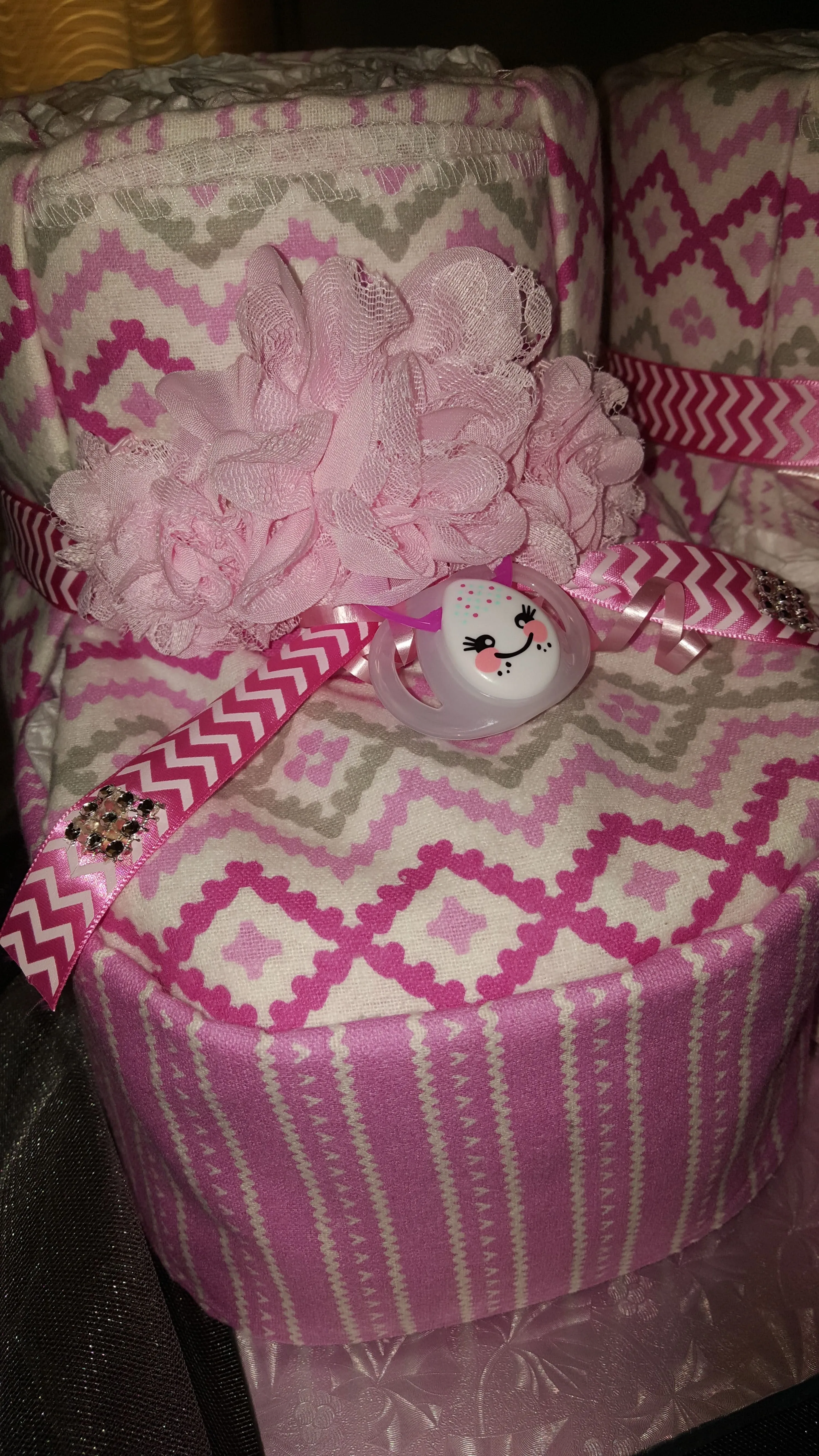Diaper Cake - Baby Booties (Girl)