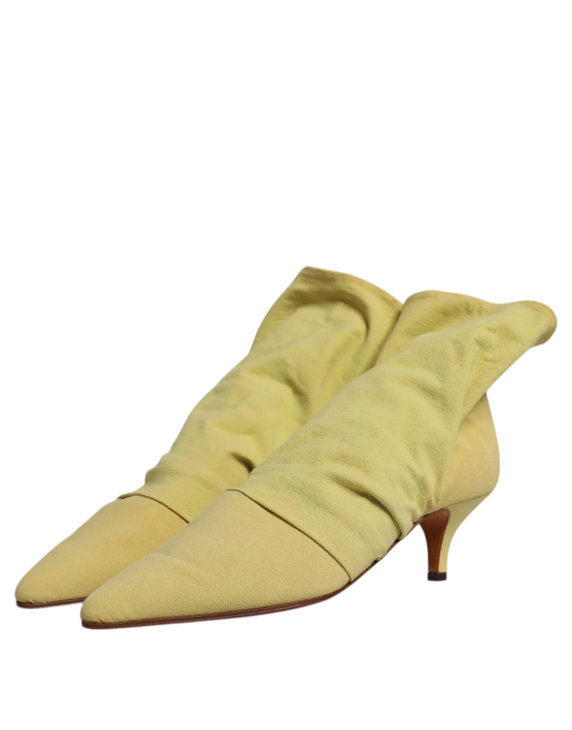 Dolce&Gabbana Women Green Ankle Boots Cotton Blend Stretch Sock Pumps Size EU 39