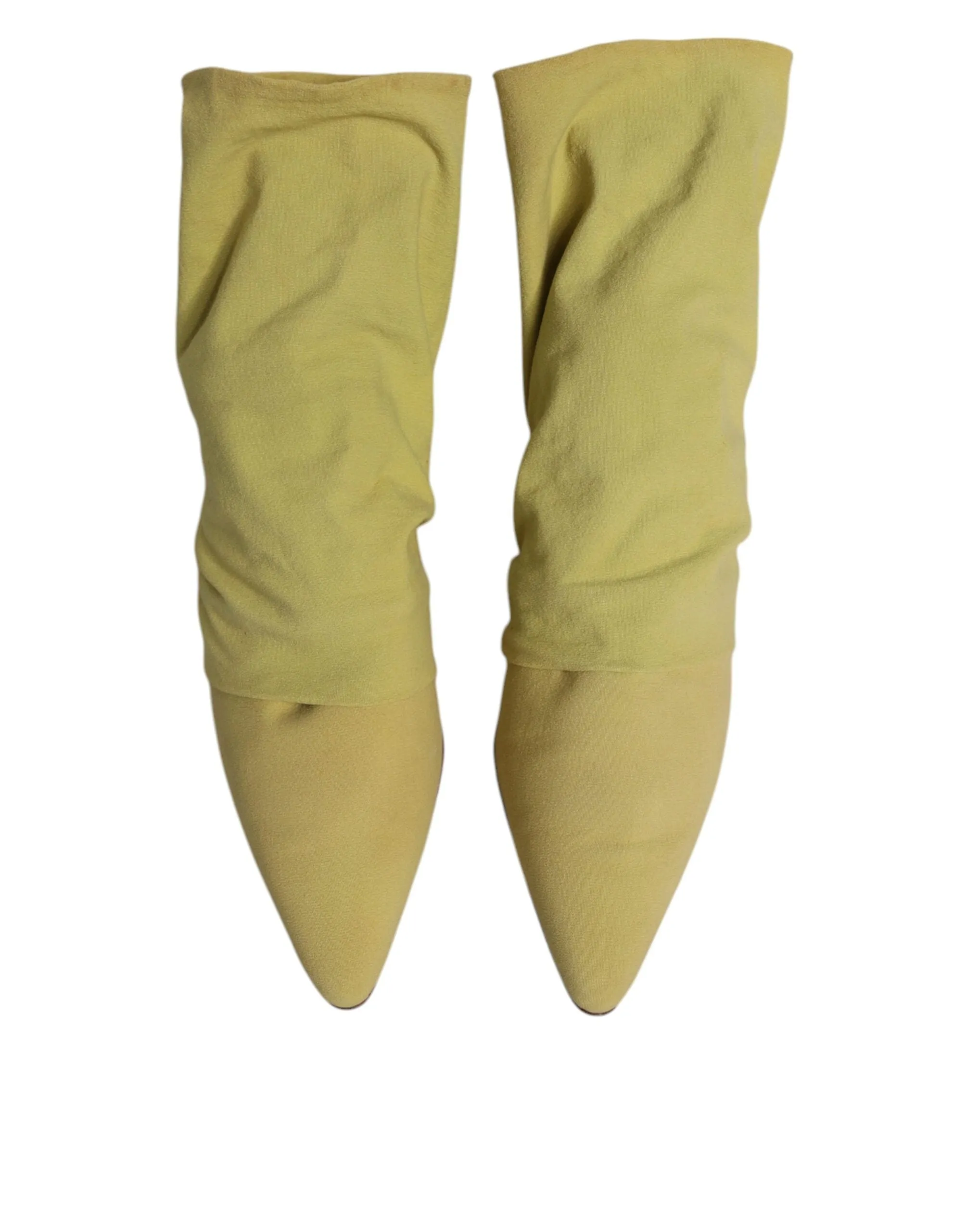 Dolce&Gabbana Women Green Ankle Boots Cotton Blend Stretch Sock Pumps Size EU 39