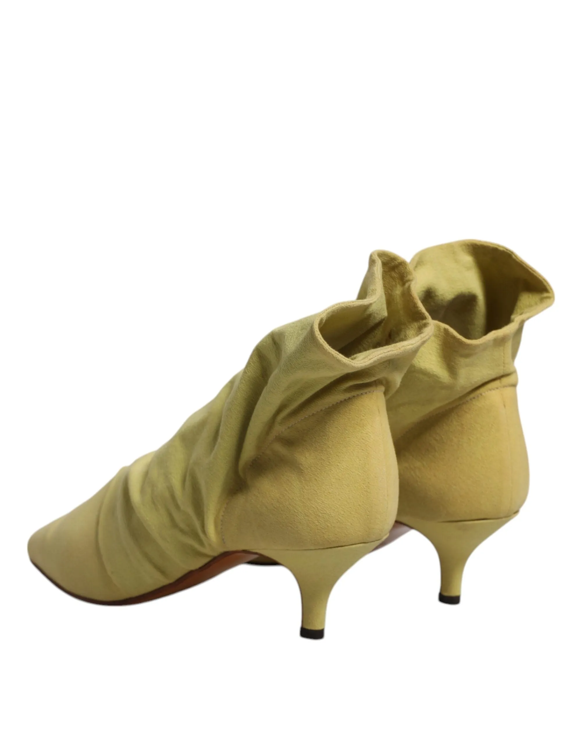 Dolce&Gabbana Women Green Ankle Boots Cotton Blend Stretch Sock Pumps Size EU 39