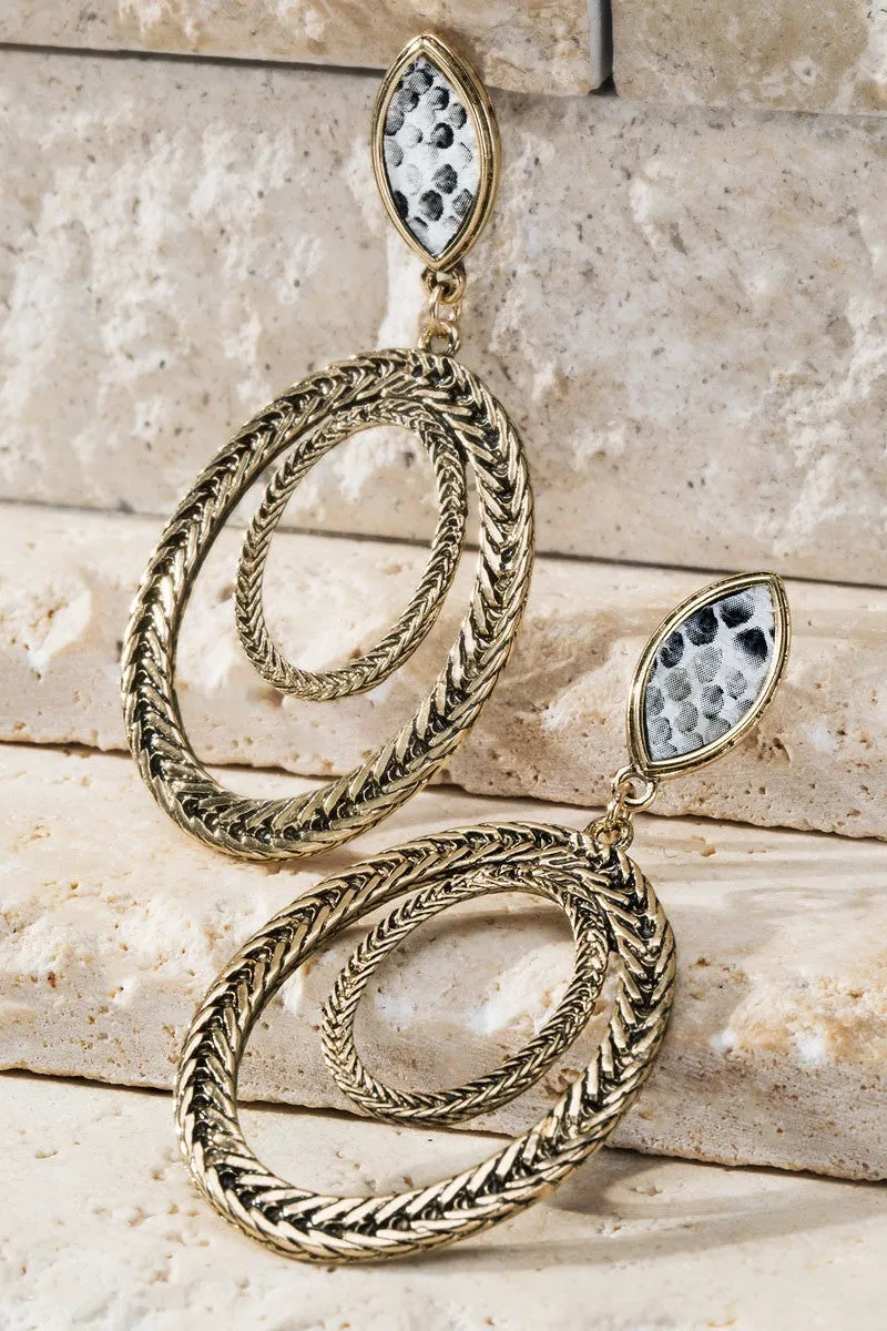 Double Layer Dangle Earrings