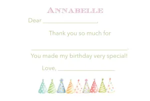 Easy Breezy Party Hat Thank You Notes