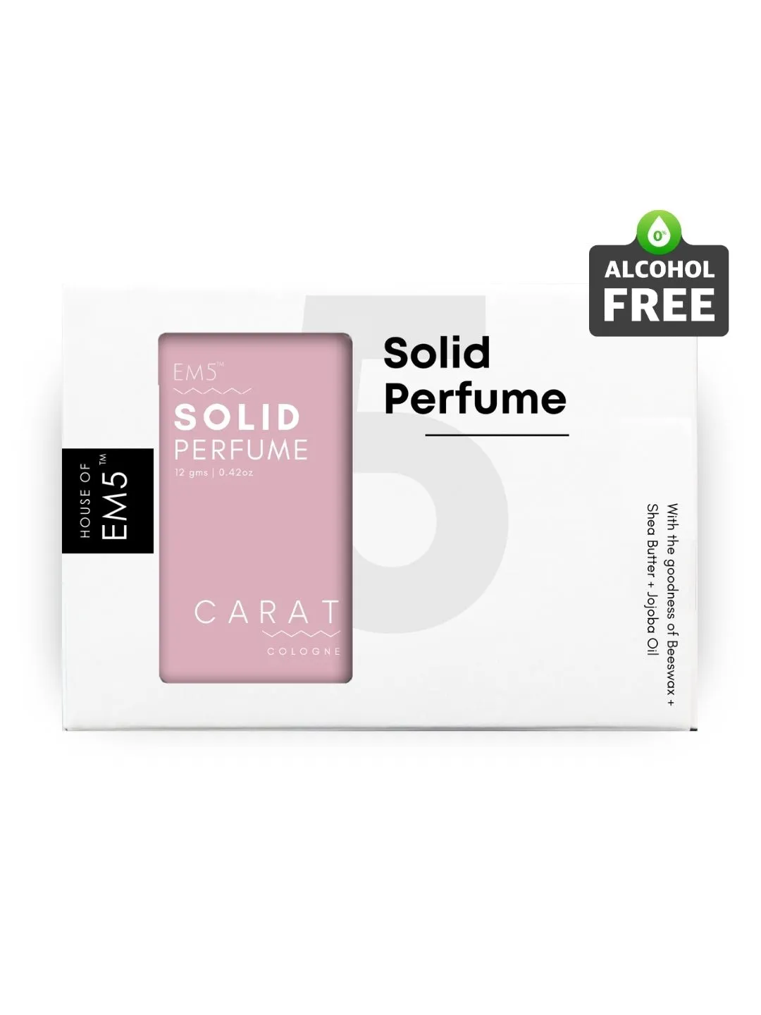 EM5™ Carat | Solid Perfume for Women | Alcohol Free Strong Lasting Fragrance | Floral Green Powdery | Goodness of Beeswax   Shea Butter