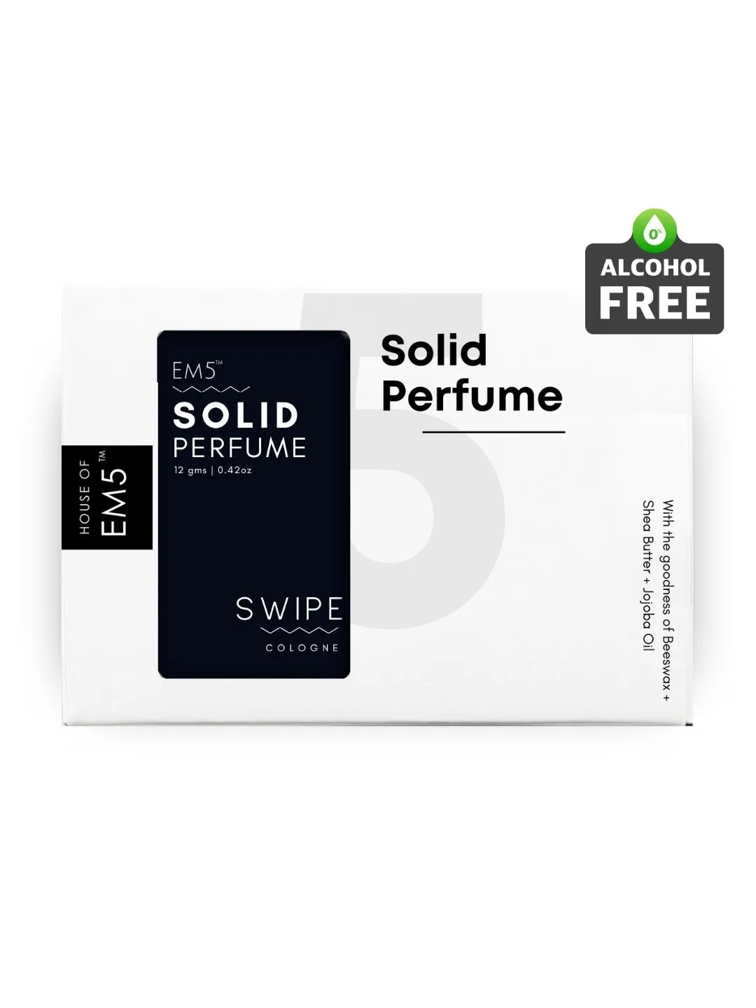 EM5™ Swipe | Solid Perfume for Women | Alcohol Free Strong lasting fragrance | Powdery Fruity Rose | With the Goodness of Beeswax   Shea Butter