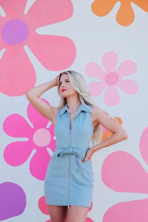 Erin Fitted Denim Dress