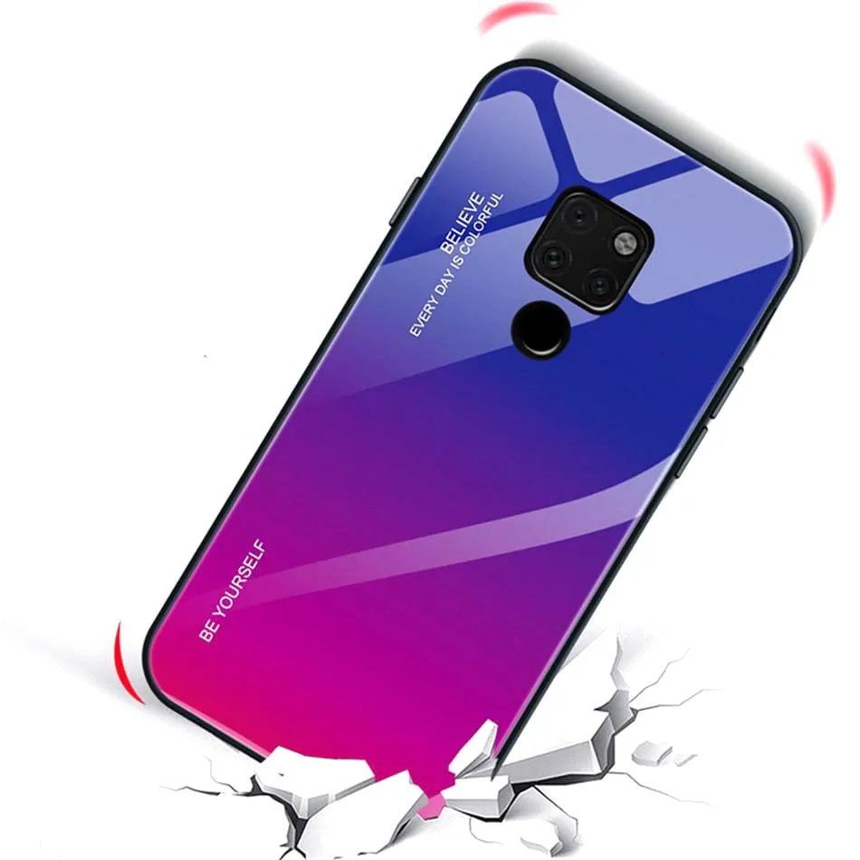 Etui Gradient Glass Case - Huawei Mate 20 Lite - Warm Sunset