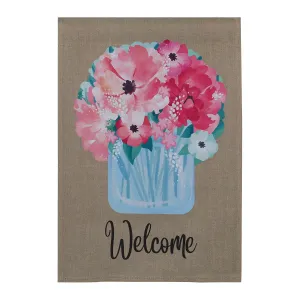 Evergreen Garden Flag,Welcome Mason Jar Garden Flag,0.05"X12.5"X18"
