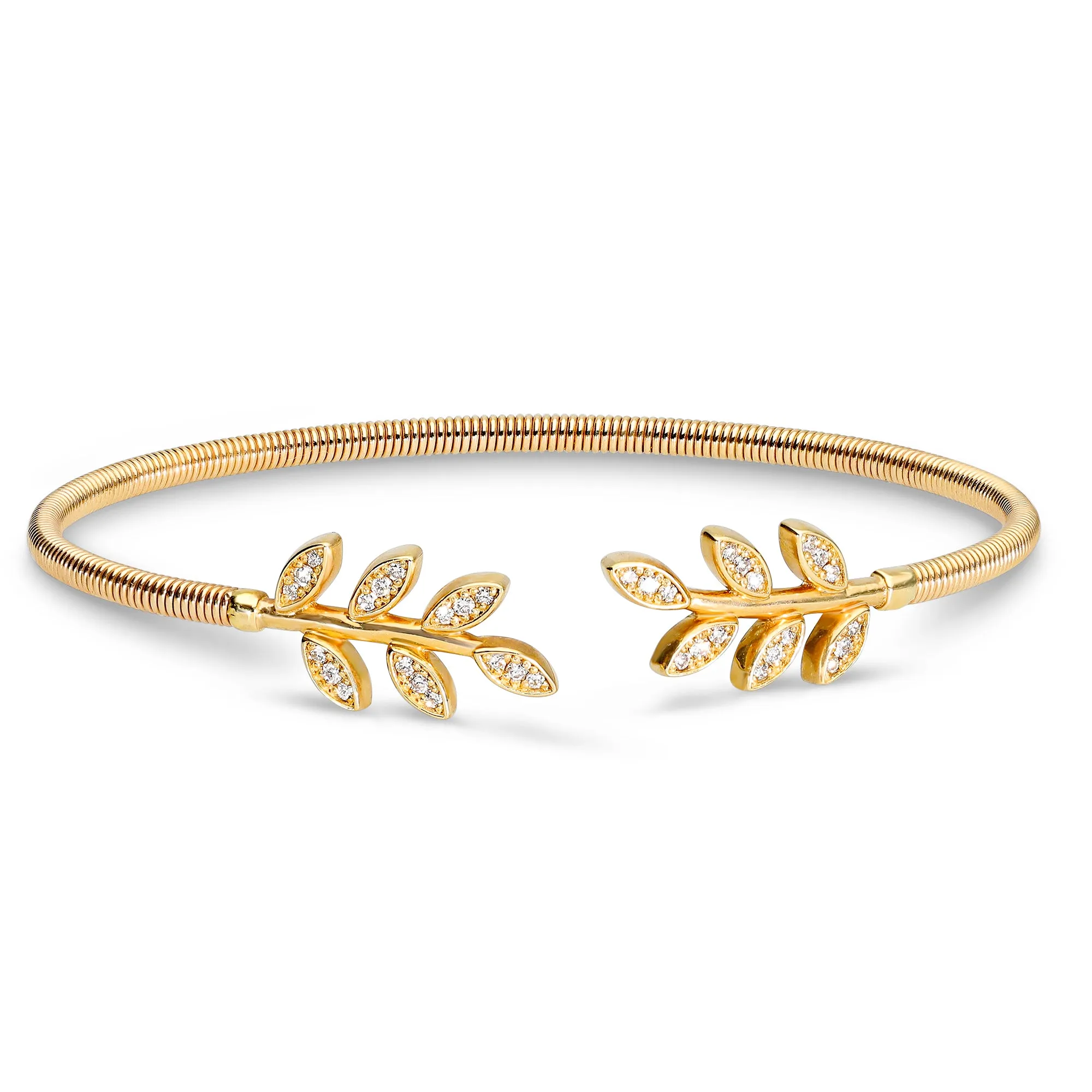 Flexible Leaves Diamond Bangle - .25 Carat