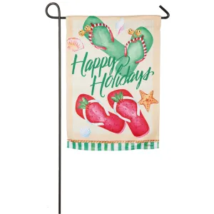 Flip Flop Holidays Garden Suede Flag