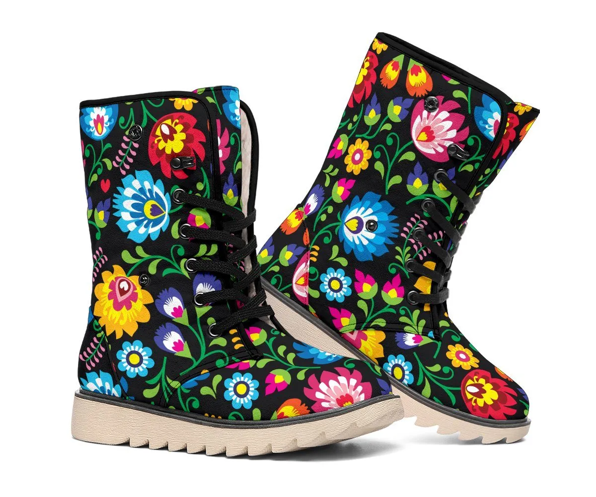 Floral Polar Boots