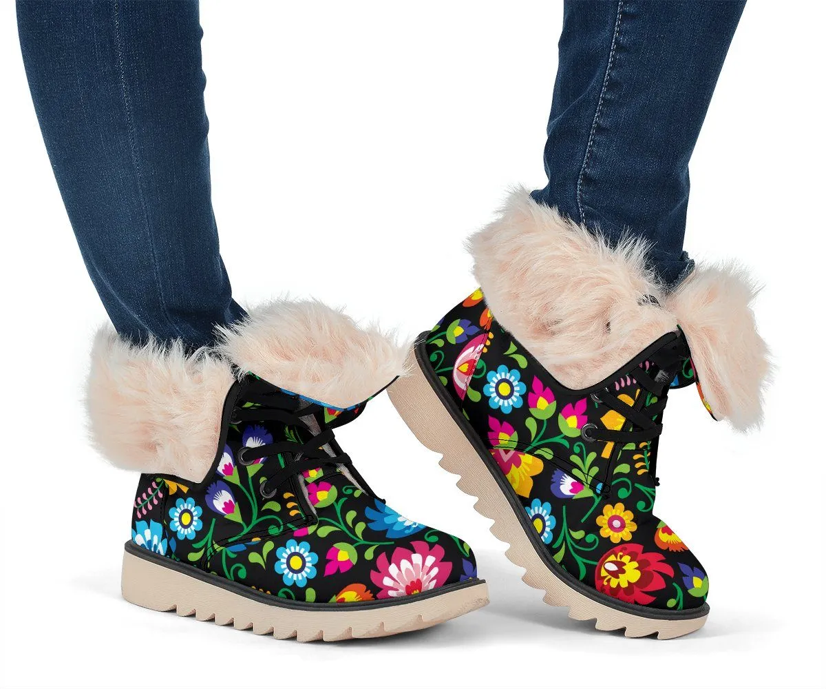 Floral Polar Boots