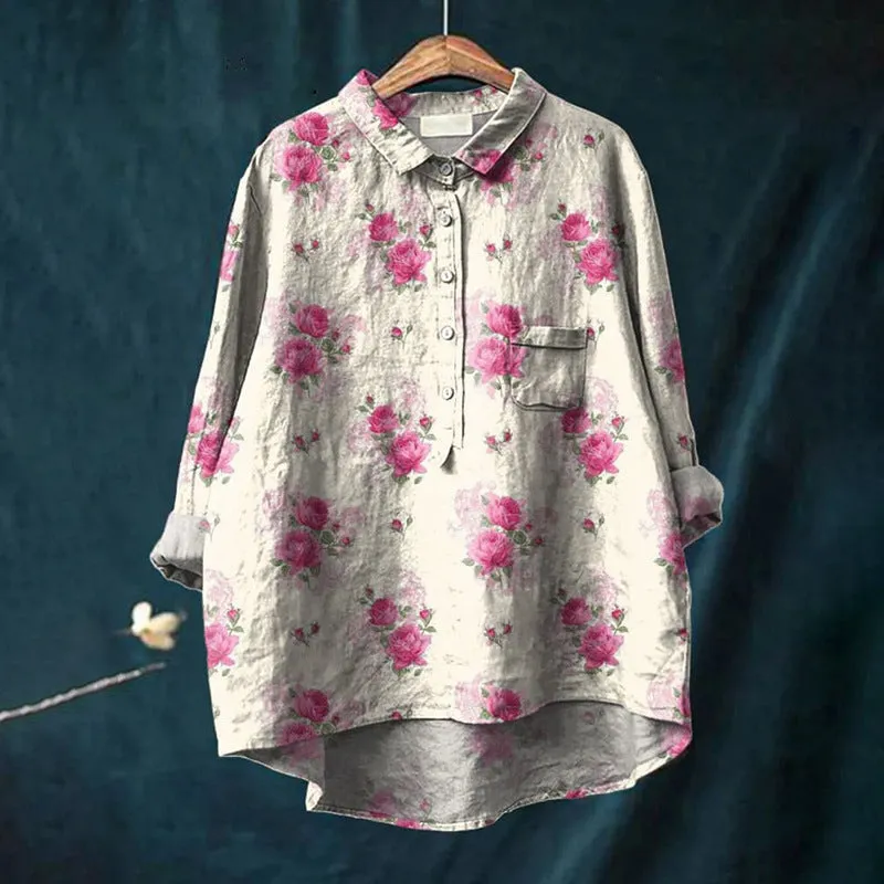 Floral Print Shirt | Cotton Blend | Light and Breezy