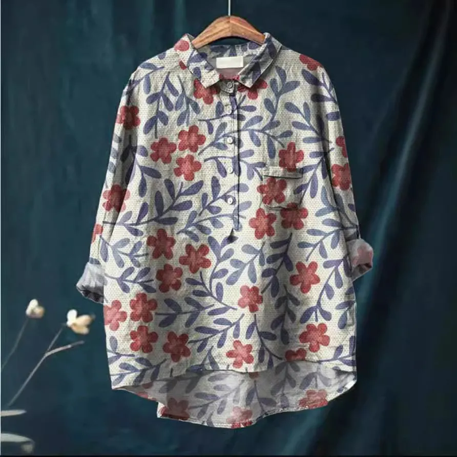 Floral Print Shirt | Cotton Blend | Light and Breezy
