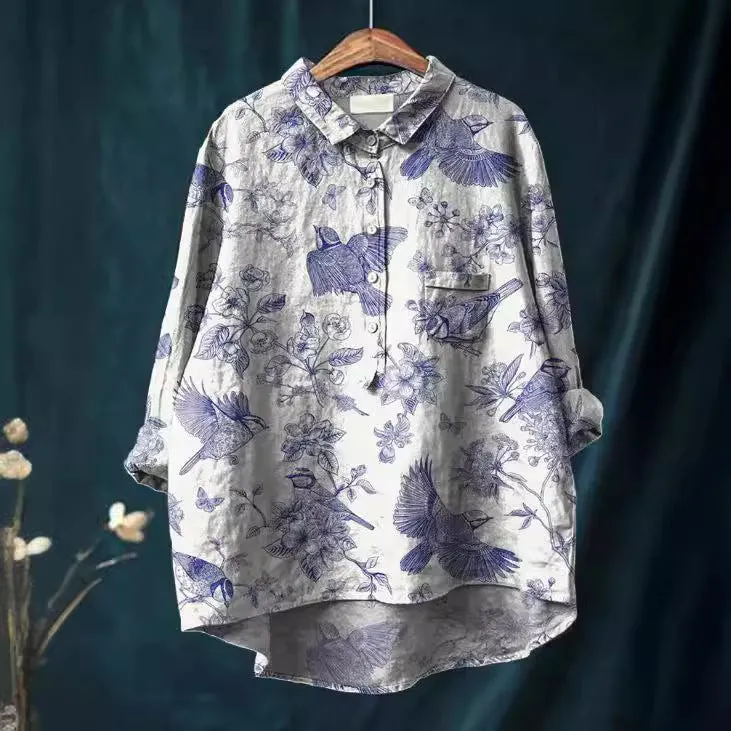 Floral Print Shirt | Cotton Blend | Light and Breezy