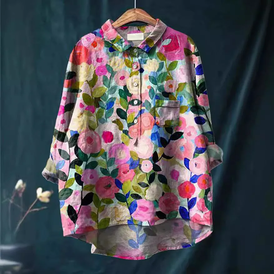 Floral Print Shirt | Cotton Blend | Light and Breezy