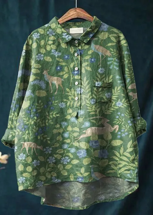 Floral Print Shirt | Cotton Blend | Light and Breezy