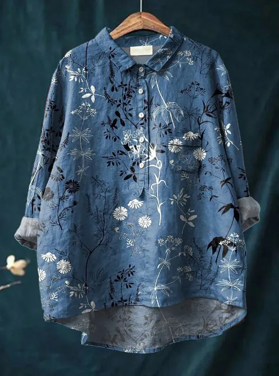 Floral Print Shirt | Cotton Blend | Light and Breezy