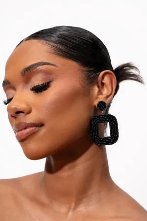 FREDA EARRINGS in BLACK