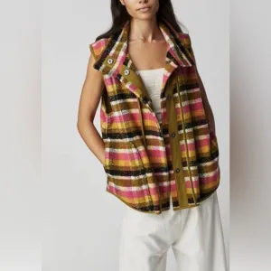 Free People Wrapped Up Blanket Vest Size XS NWOT