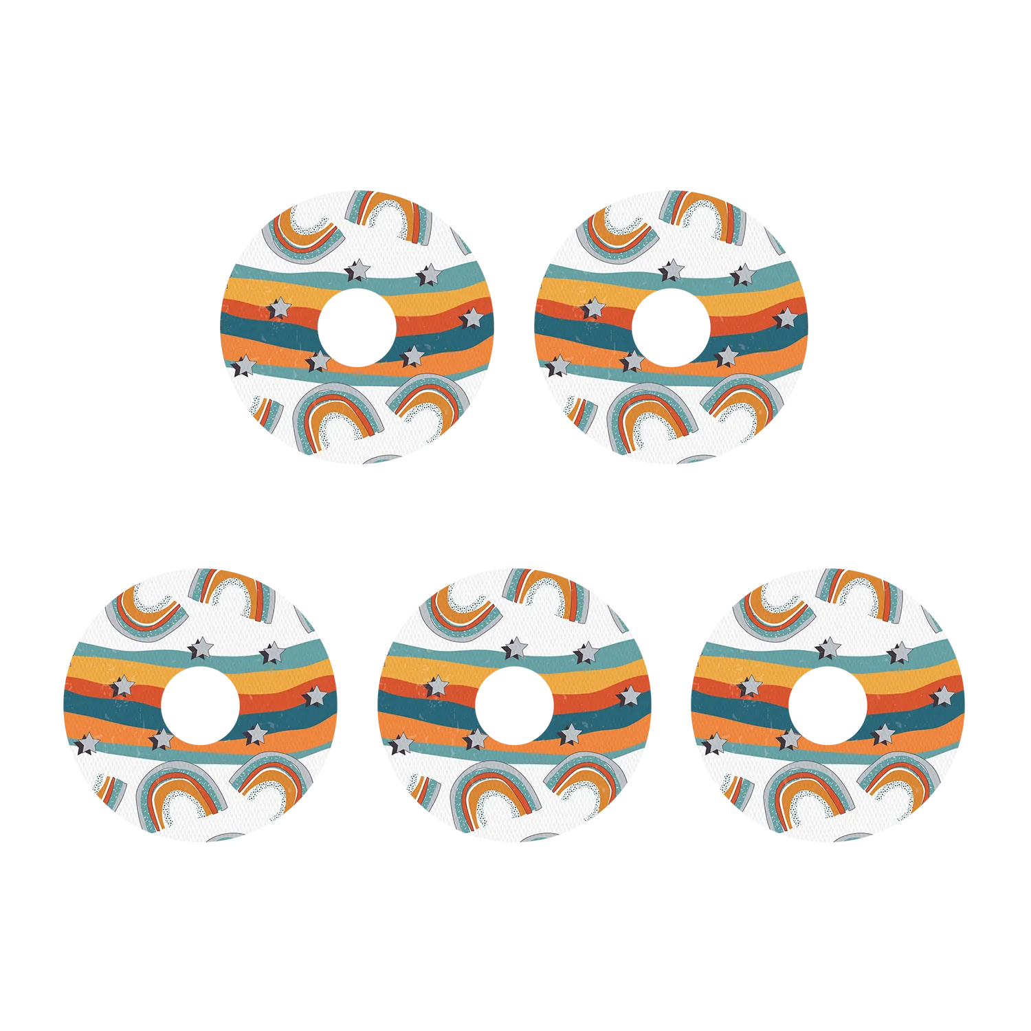 Freestyle Libre Orange Rainbow Design Patches