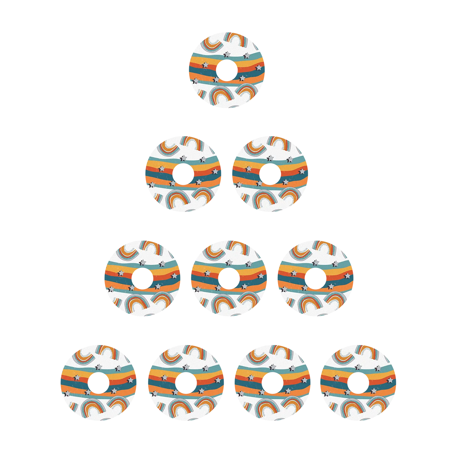 Freestyle Libre Orange Rainbow Design Patches