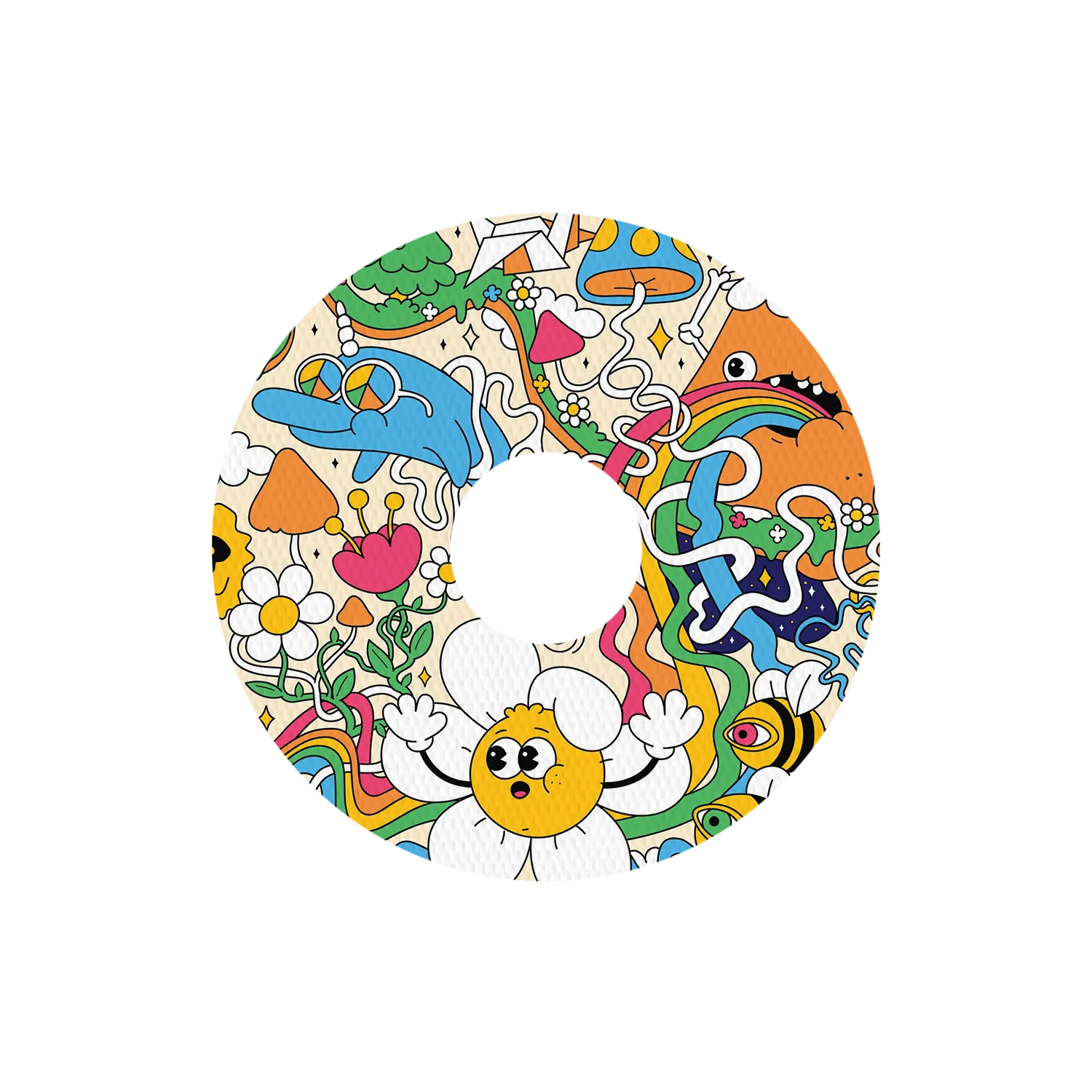 Freestyle Libre Psychadelic Doodles Design Patches