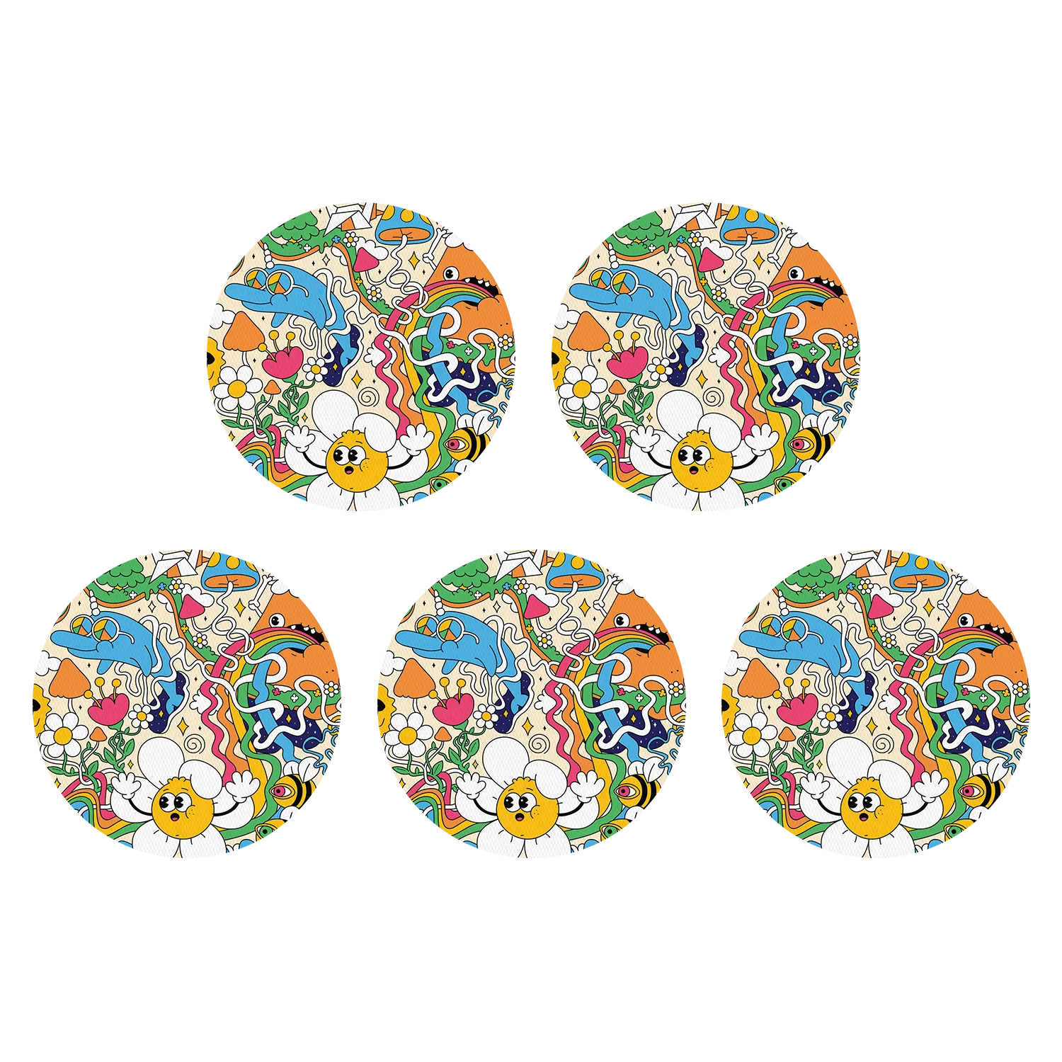 Freestyle Libre Psychadelic Doodles Design Patches