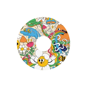 Freestyle Libre Psychadelic Doodles Design Patches