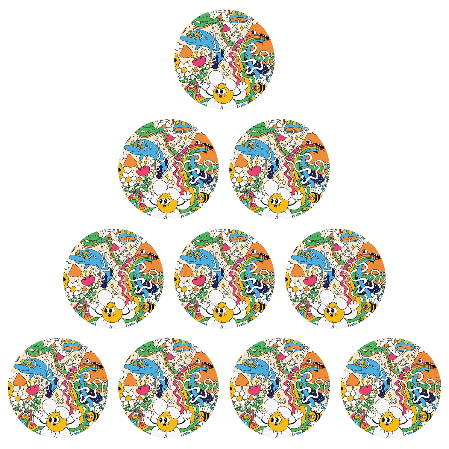 Freestyle Libre Psychadelic Doodles Design Patches