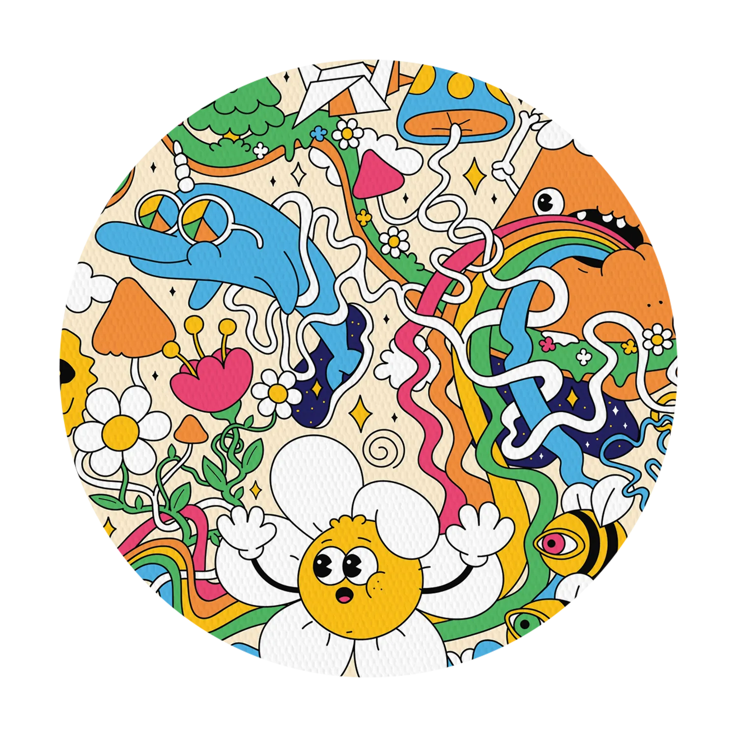 Freestyle Libre Psychadelic Doodles Design Patches