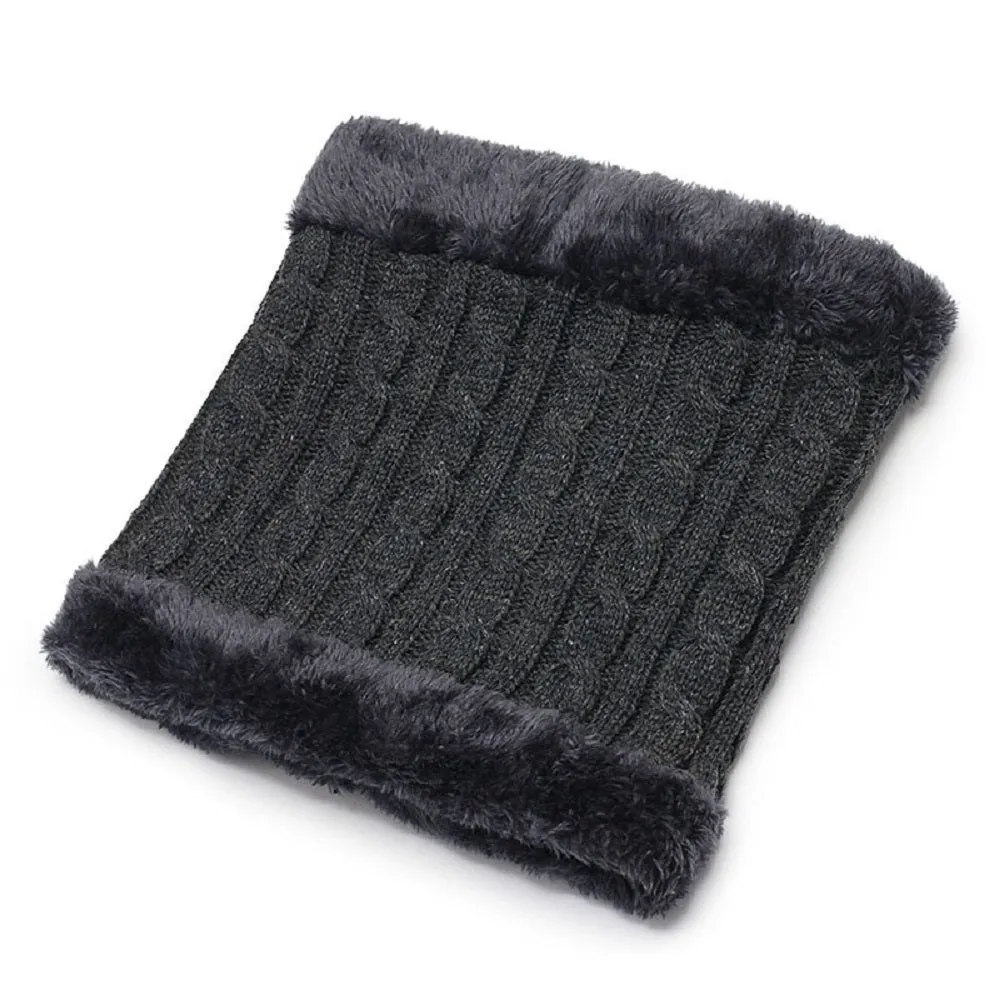 Fur Trim Neck Warmer - Red