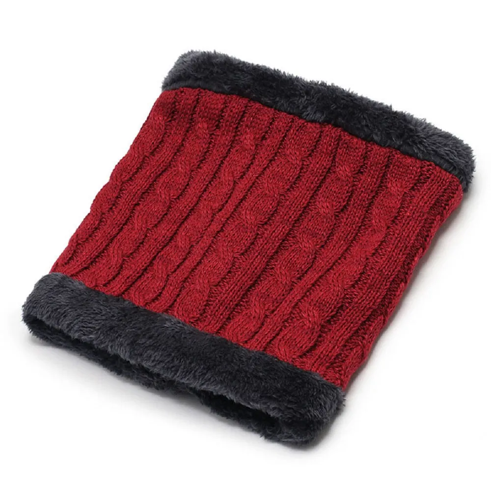 Fur Trim Neck Warmer - Red